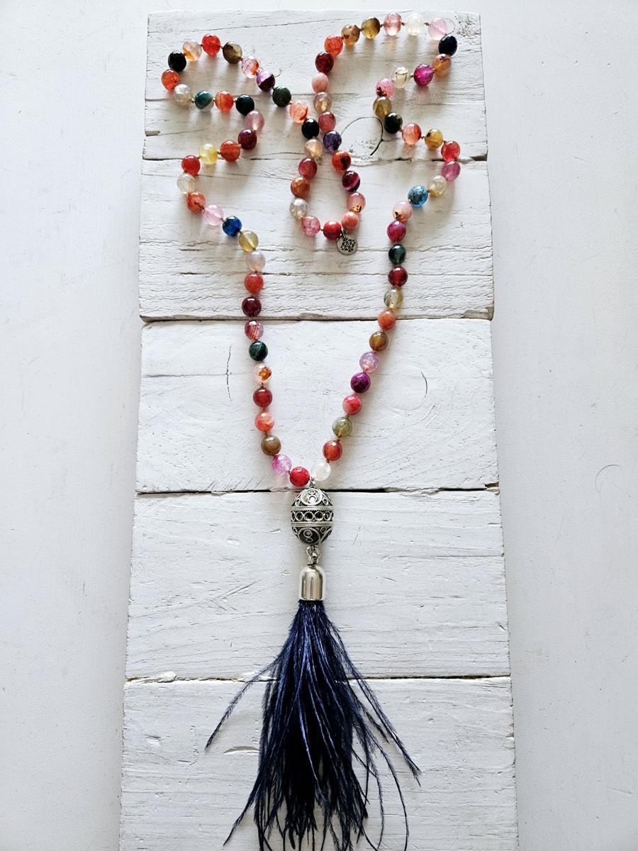 Collar Morocco plumas multicolor | 295 | Bohemian Barcelona, freespirit, lifestyle.