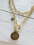 Cadena eslabones aro y moneda golden | 573