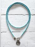 Gargantilla doble turquoise y moneda | NOM104 | Bohemian Barcelona, freespirit, lifestyle.