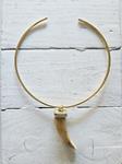 Gargantilla aro colmillo white golden | 1667 | Bohemian Barcelona, freespirit, lifestyle.