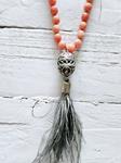 Collar Morocco plumas coral  | 393 | Bohemian Barcelona, freespirit, lifestyle.