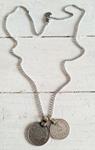 Colgante dos monedas silver | 358 | Bohemian Barcelona, freespirit, lifestyle.
