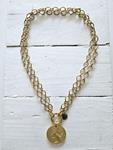 Cadena eslabones aro y moneda golden | 573