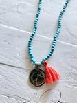 Collar moneda Ibiza turquoise  | IBZ008