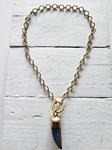 Gargantilla eslabones aro y colmillo golden | 573 | Bohemian Barcelona, freespirit, lifestyle.