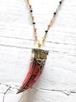 Cadena rosario colmillo tibetano rojo | 1432 | Bohemian Barcelona, freespirit, lifestyle.
