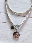 Gargantilla doble white y moneda | NOM104 | Bohemian Barcelona, freespirit, lifestyle.