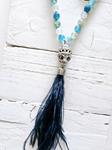 Collar Morocco plumas blue | 394 | Bohemian Barcelona, freespirit, lifestyle.