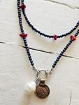Gargantilla lapis y coral doble | NOM104 | Bohemian Barcelona, freespirit, lifestyle.