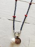 Gargantilla lapis y coral doble | NOM104 | Bohemian Barcelona, freespirit, lifestyle.