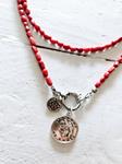 Gargantilla doble coral y moneda | NOM104 | Bohemian Barcelona, freespirit, lifestyle.