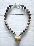 Collar Jaspe y ámbar corto | 1112 | Bohemian Barcelona, freespirit, lifestyle.