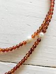 Collar doble cornalina perla y colmillo | 717 | Bohemian Barcelona, freespirit, lifestyle.