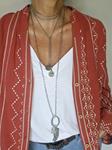 Colgante aro alas y charms | 646