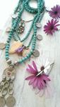 Collar moneda Ibiza turquoise  | IBZ008
