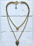 Gargantilla doble golden green | 1118