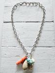 Gargantilla eslabones aro y multicharms coral | 573 | Bohemian Barcelona, freespirit, lifestyle.