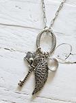 Colgante aro alas y charms | 646
