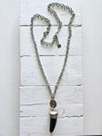 Cadena colmillo black y moneda plata vieja | 291 | Bohemian Barcelona, freespirit, lifestyle.
