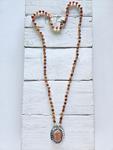 Collar medallón cornalina mix | 342 | Bohemian Barcelona, freespirit, lifestyle.