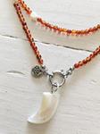 Collar doble cornalina perla y colmillo | 717 | Bohemian Barcelona, freespirit, lifestyle.
