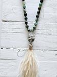 Collar Morocco plumas green | 394 | Bohemian Barcelona, freespirit, lifestyle.