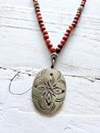 Collar medallón coral | 442 | Bohemian Barcelona, freespirit, lifestyle.