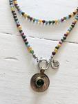 Gargantilla multicolor doble moneda | NOM104 | Bohemian Barcelona, freespirit, lifestyle.