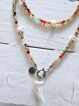 Multicolor perla doble y colmillo | 717 | Bohemian Barcelona, freespirit, lifestyle.