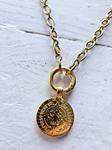 Gargantilla eslabones aro y moneda golden | 573