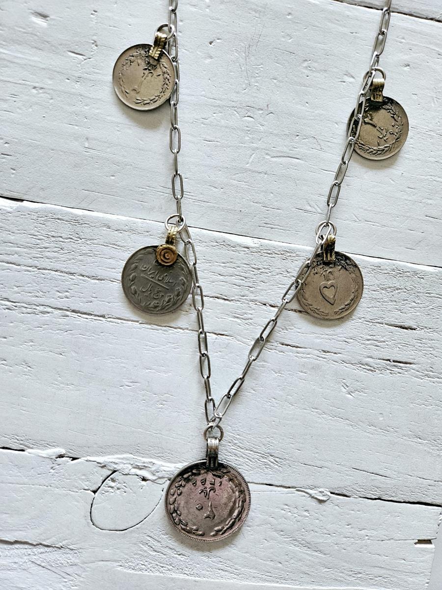 Collar monedas silver  | 363