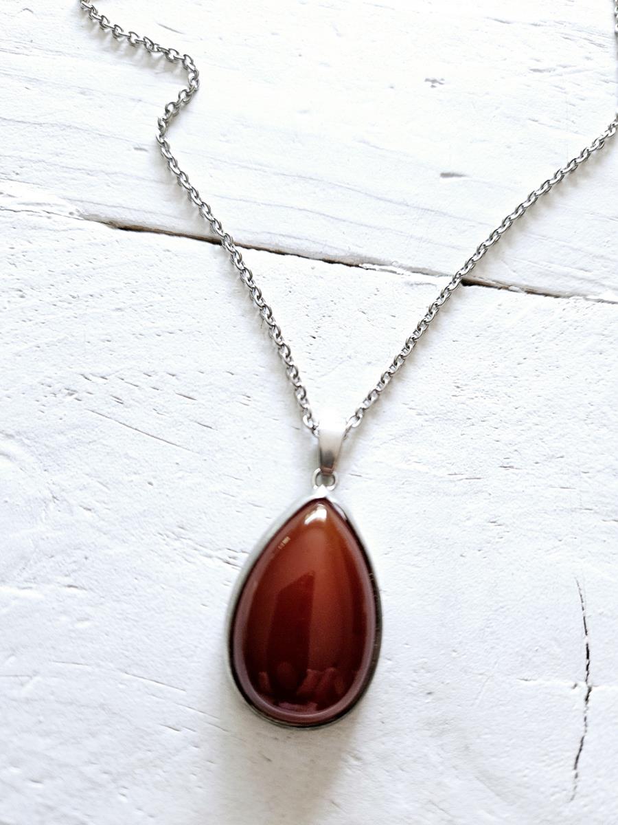 Colgante cornalina lágrima | 1116