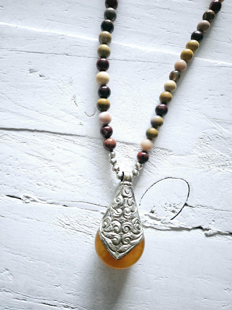 Colgante ámbar y Jaspe  | 342 | Bohemian Barcelona, freespirit, lifestyle.