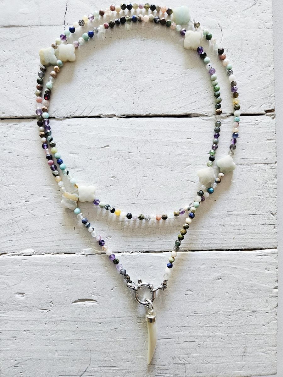 Multicolor cristal y jade doble y colmillo | 717 | Bohemian Barcelona, freespirit, lifestyle.