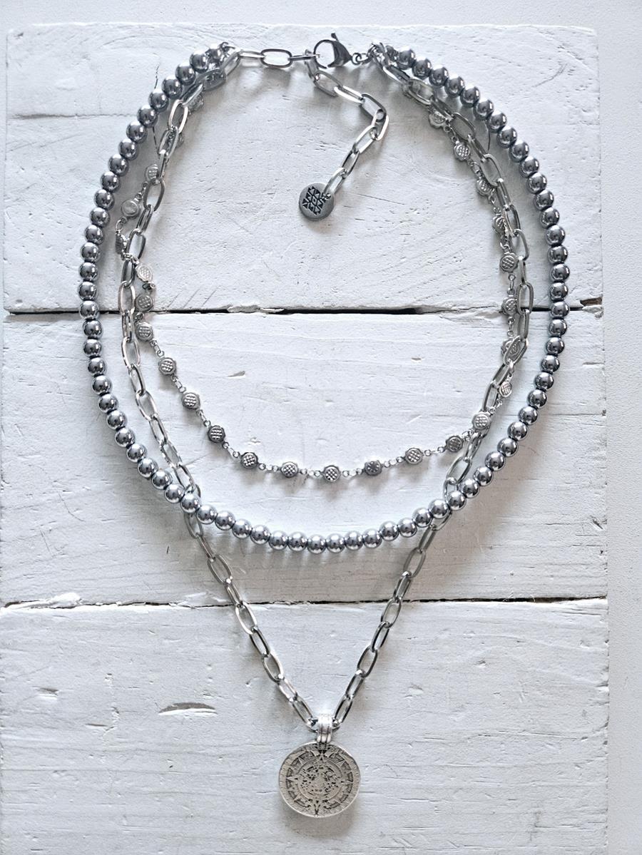Gargantilla triple silver | 1118