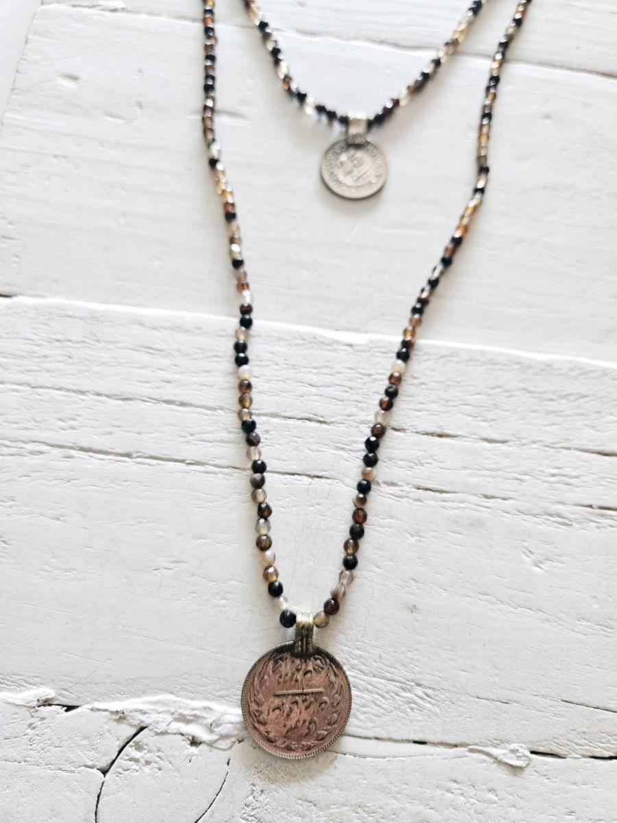 Collar doble vuelta mini brown | 267 | Bohemian Barcelona, freespirit, lifestyle.