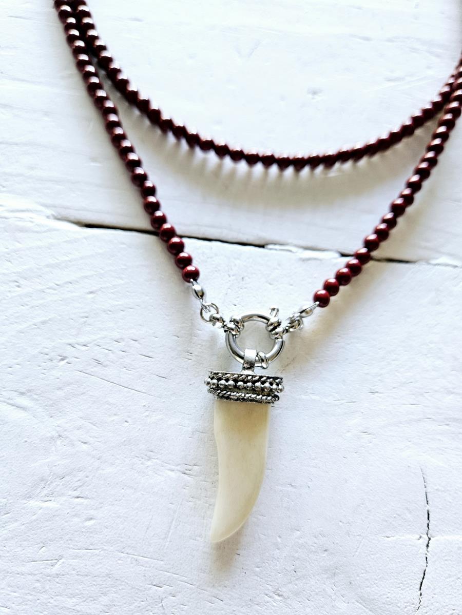 Gargantilla cinabrio doble | NOM104 | Bohemian Barcelona, freespirit, lifestyle.