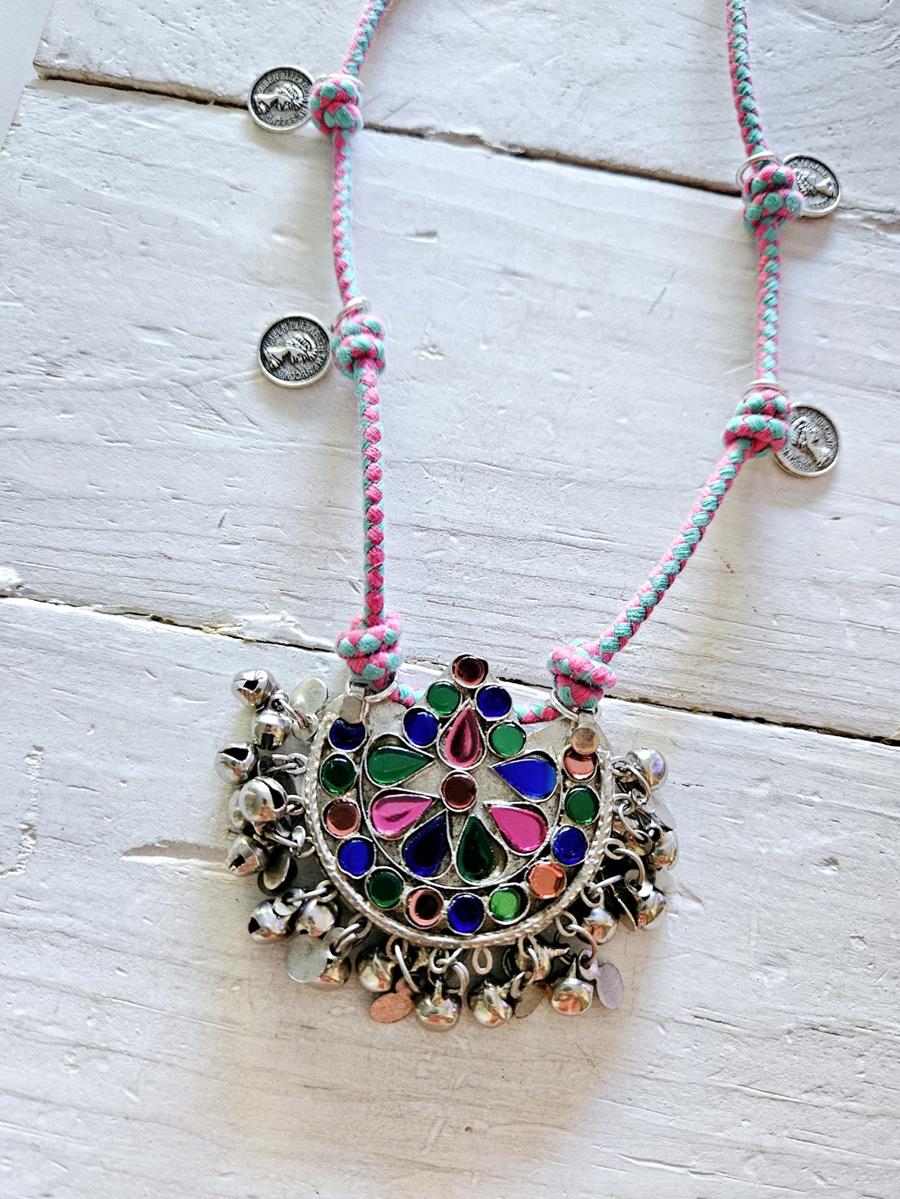 Collar cotton monedas silver | 880 | Bohemian Barcelona, freespirit, lifestyle.