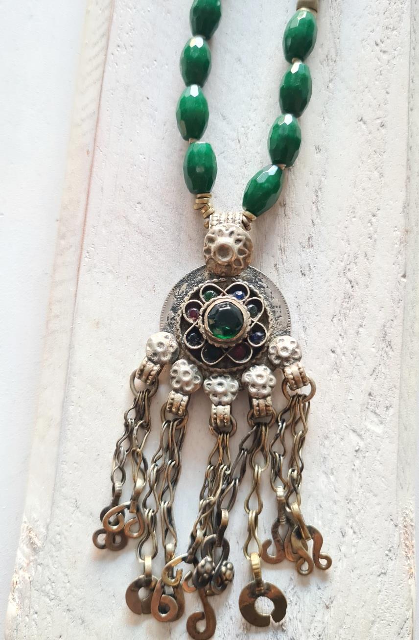 Collar ágatas étnico green | 831 | Bohemian Barcelona, freespirit, lifestyle.