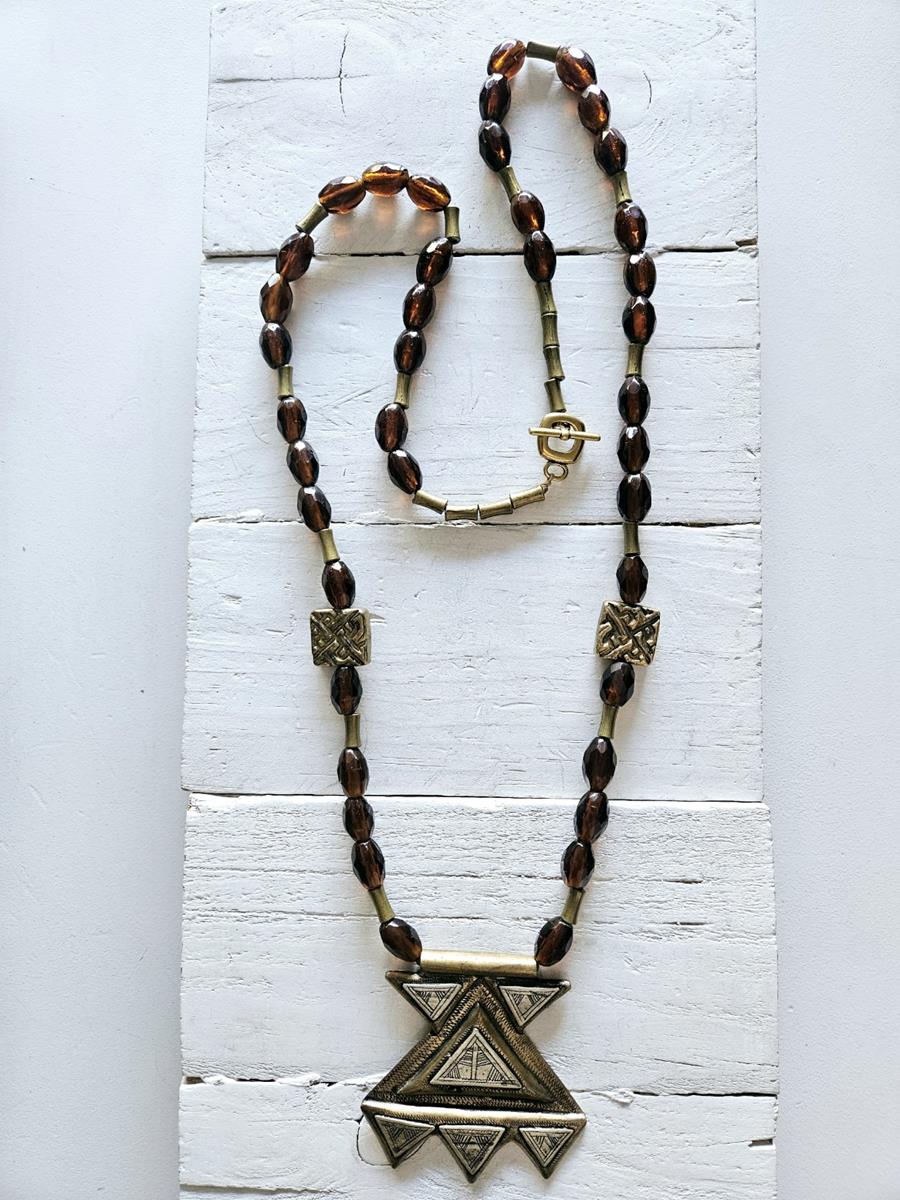 Collar cristal brown golden | 1668 | Bohemian Barcelona, freespirit, lifestyle.