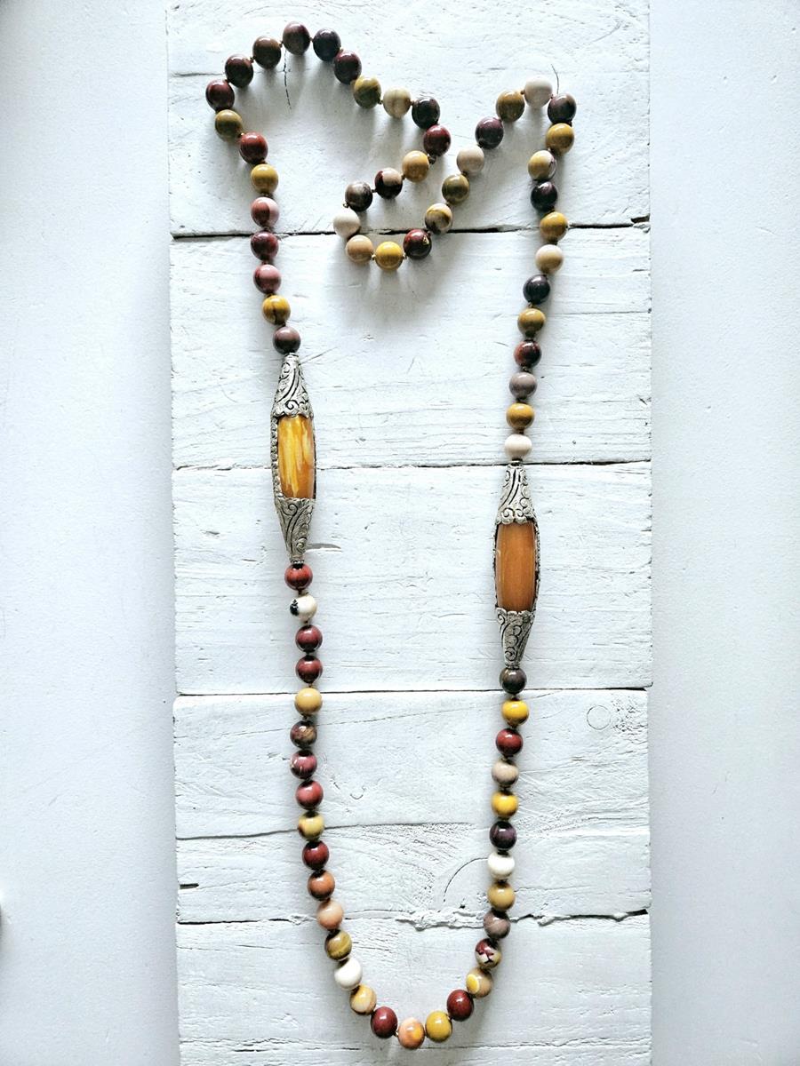 Collar Jaspe y ámbar | 1112 | Bohemian Barcelona, freespirit, lifestyle.
