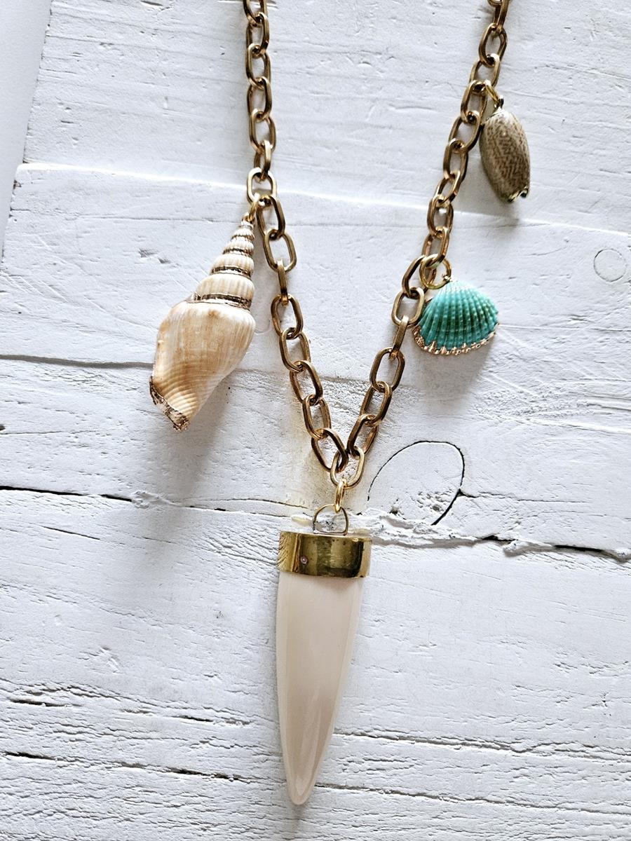 Cadena eslabones mix marino golden | 1432