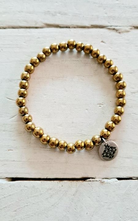 Pulsera hematites golden | 1154