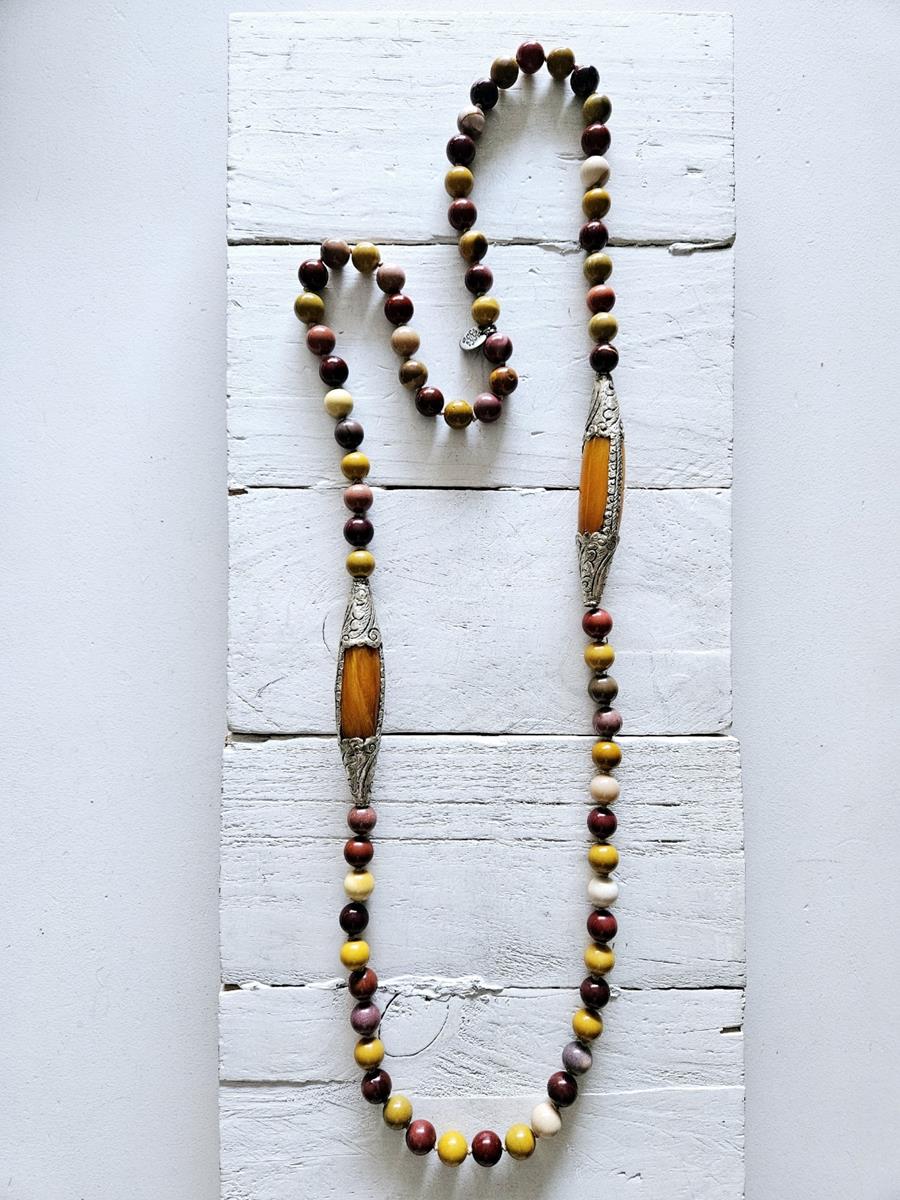 Collar Jaspe y ámbar | 1112 | Bohemian Barcelona, freespirit, lifestyle.