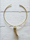 Gargantilla aro colmillo white golden | 1667 | Bohemian Barcelona, freespirit, lifestyle.