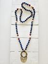 Collar lapislázuli y coral aro tuareg | 833