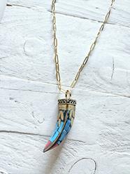 Cadena colmillo tibetano turquesa | 1432 | Bohemian Barcelona, freespirit, lifestyle.