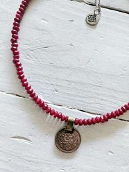 Gargantilla borgoña moneda | NOM104 | Bohemian Barcelona, freespirit, lifestyle.