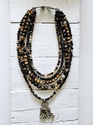 Collar multivueltas brown | 1118