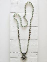 Collar Jade y cruz bereber  | 291